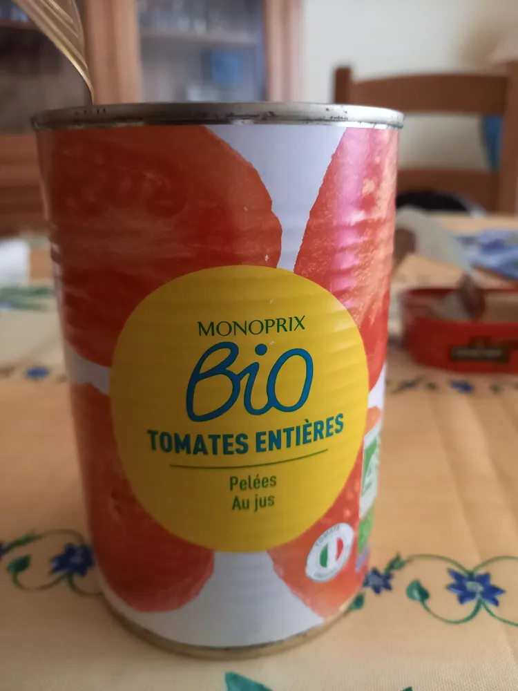 Monoprix Bio Tomates Pelées