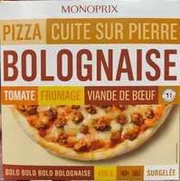 Pizza Cuite sur Pierre Bolognaise