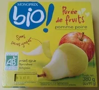 Purée de fruits pomme poire