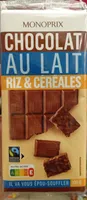 Chocolat au lait, riz et céréales Max Havelaar