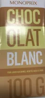 Chocolat blanc certifié Fairtrade / Max Havelaar