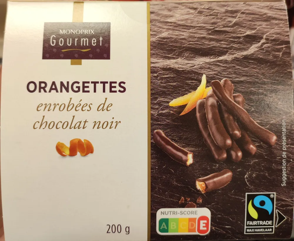 Orangettes au chocolat noir