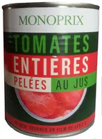 Tomates entières pelées au jus