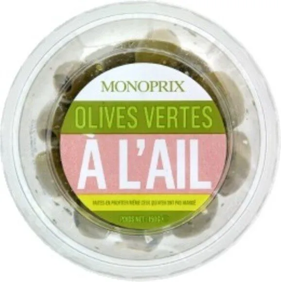 Olives vertes à l'ail