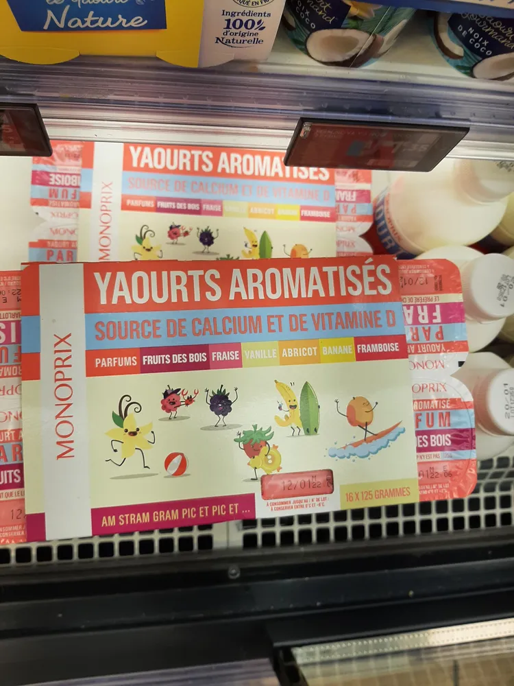 Yaourts sucrés aromatisés