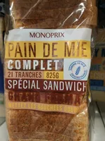 Pain de mie complet grand format