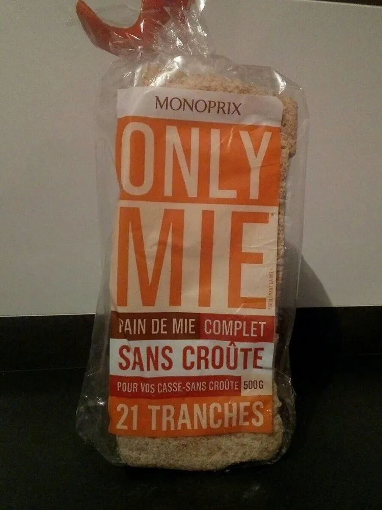Pain de mie sans croute complet