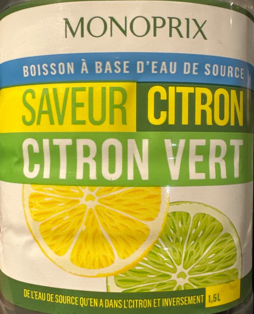 Eau saveur citron citron vert