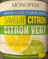 Eau saveur citron citron vert