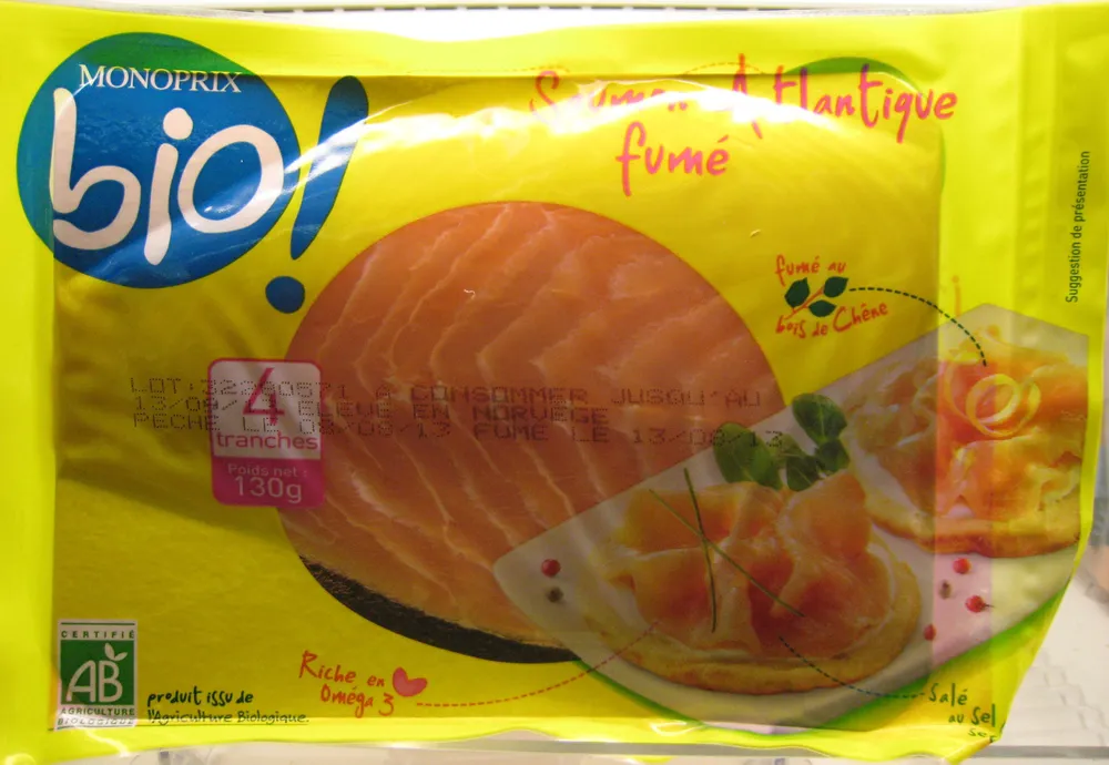 Saumon Atlantique fumé Bio