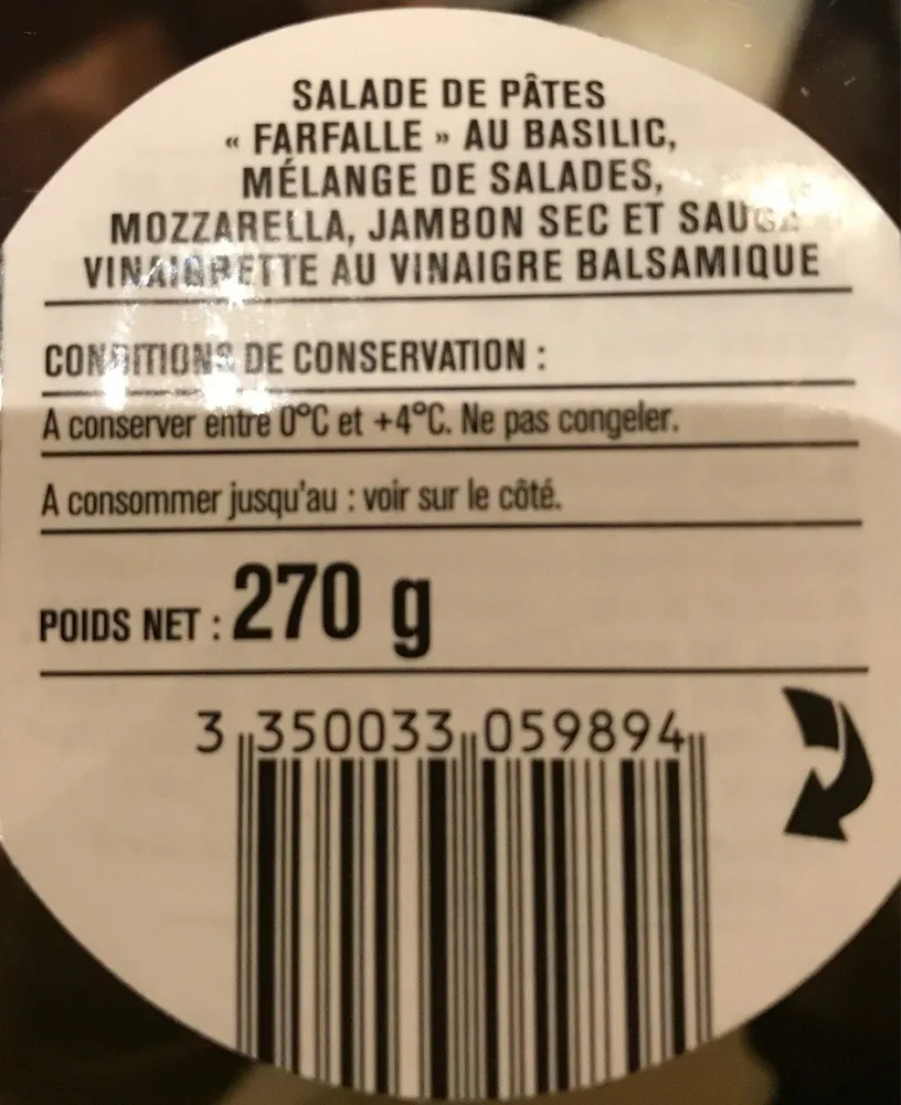 Grande Salade à l'italienne le Délicieux
