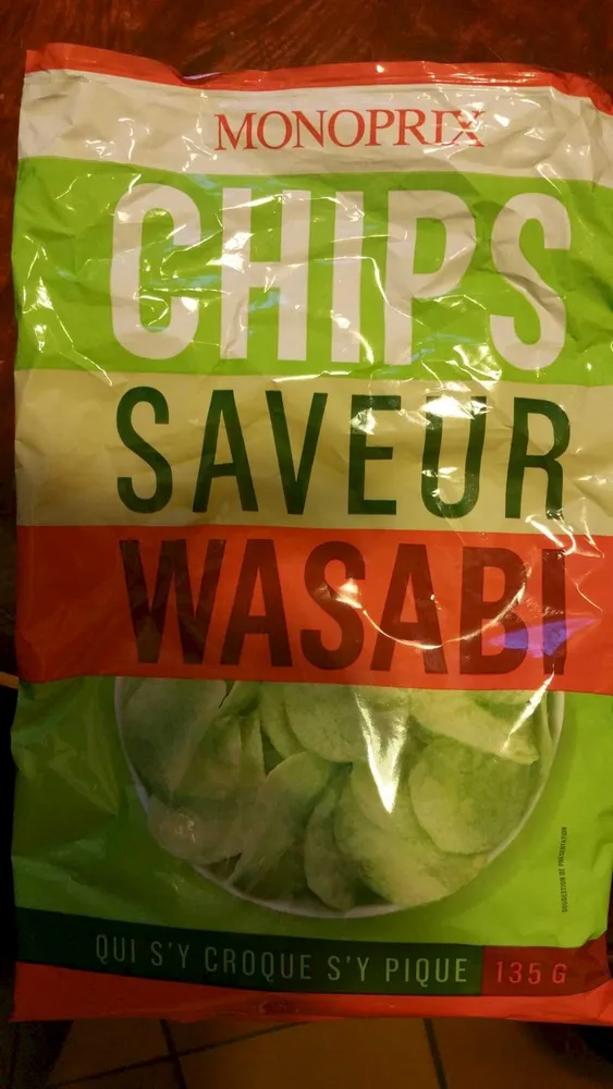 Chips saveur wasabi