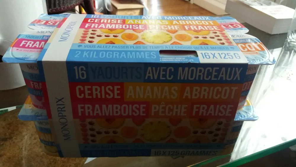Yaourt brassé aux fruits, sucré, aromatisé