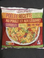 Poêlée recette thaï au poulet et aux légumes surgelée