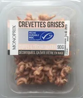 Crevettes grises cuites & décortiquées