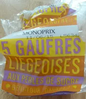 5 gaufres liégeoises aux perles de sucre