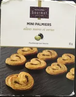 Mini palmiers apéritifs - Olives noires et vertes
