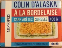 Colin d'Alaska à la Bordelaise sans arêtes, Surgelé