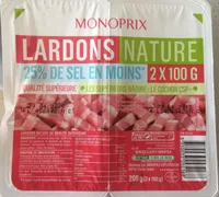 Lardons Nature (25 % de sel en moins)