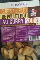 Cubes de Filet de Poulet Roti au Curry