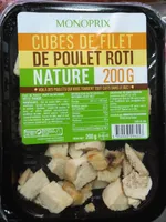 Cubes de filet de poulet rôti nature