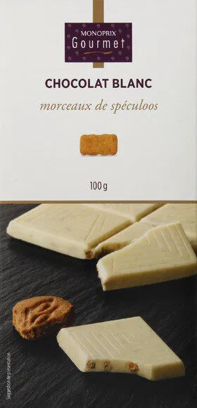 Chocolat blanc morceaux de speculoos