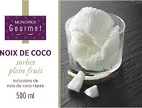 Sorbet plein fruit à la noix de coco râpée