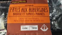 Pâtes aux aubergines, brousse et tomates marinées