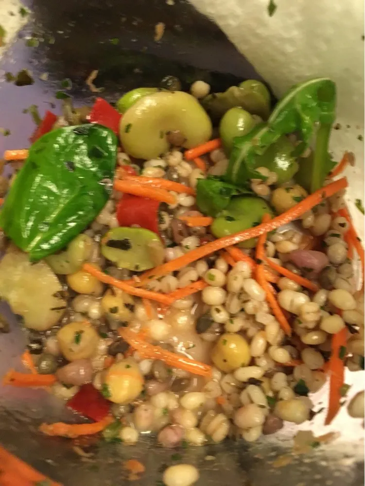 Orge perlé carottes sauce miel