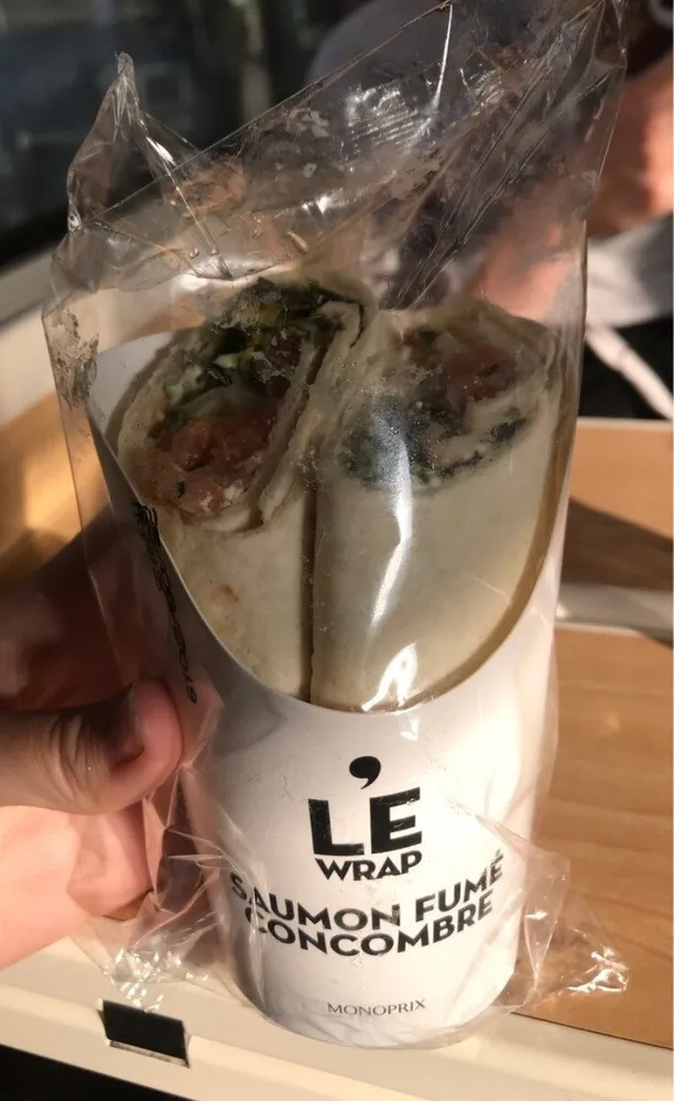 Wrap saumon fumé concombre
