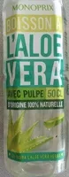 Boisson à l'aloe vera avec pulpe