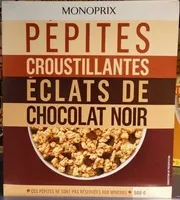 Pépites croustillantes éclats de chocolat noir