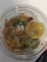 Salade Pastel, Quinoa, Lentilles Corail Sauce à l'abricot
