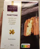 Panettone, raisins secs et écorces d'orange confites