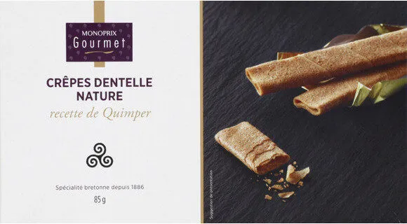 Crêpes dentelle nature, recette de Quimper.