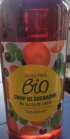 Sirop de grenadine bio