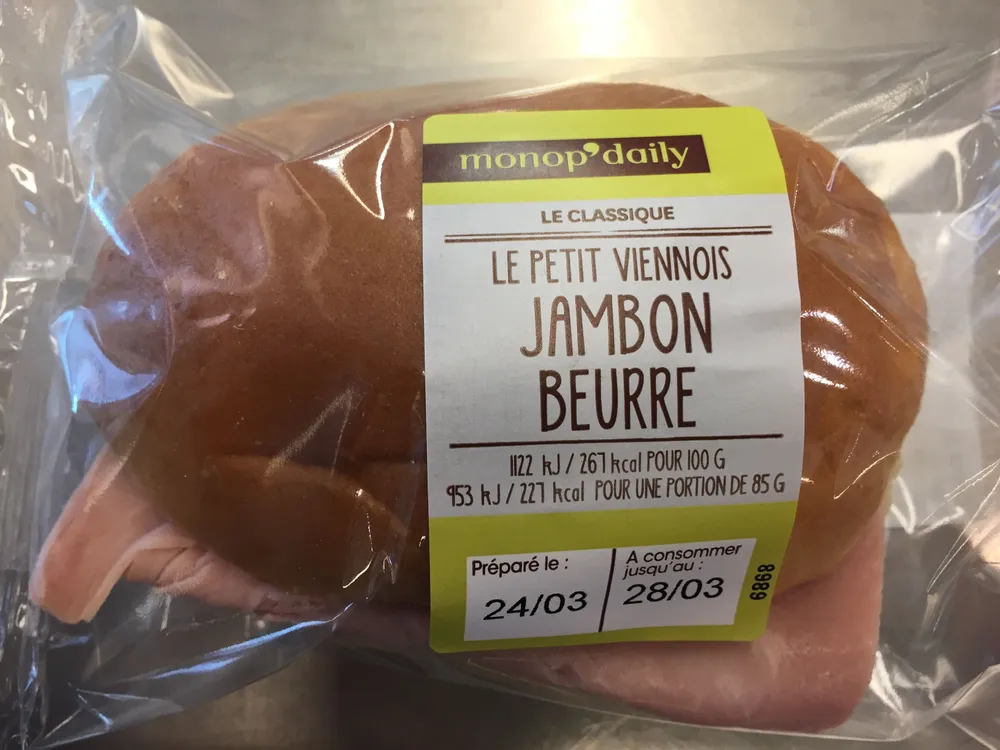 Le petit viennois jambon-beurre