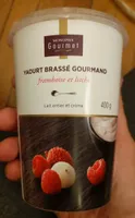 Yaourt brassé gourmand framboise et litchi
