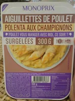 Aiguillettes de poulet Polenta aux champignons