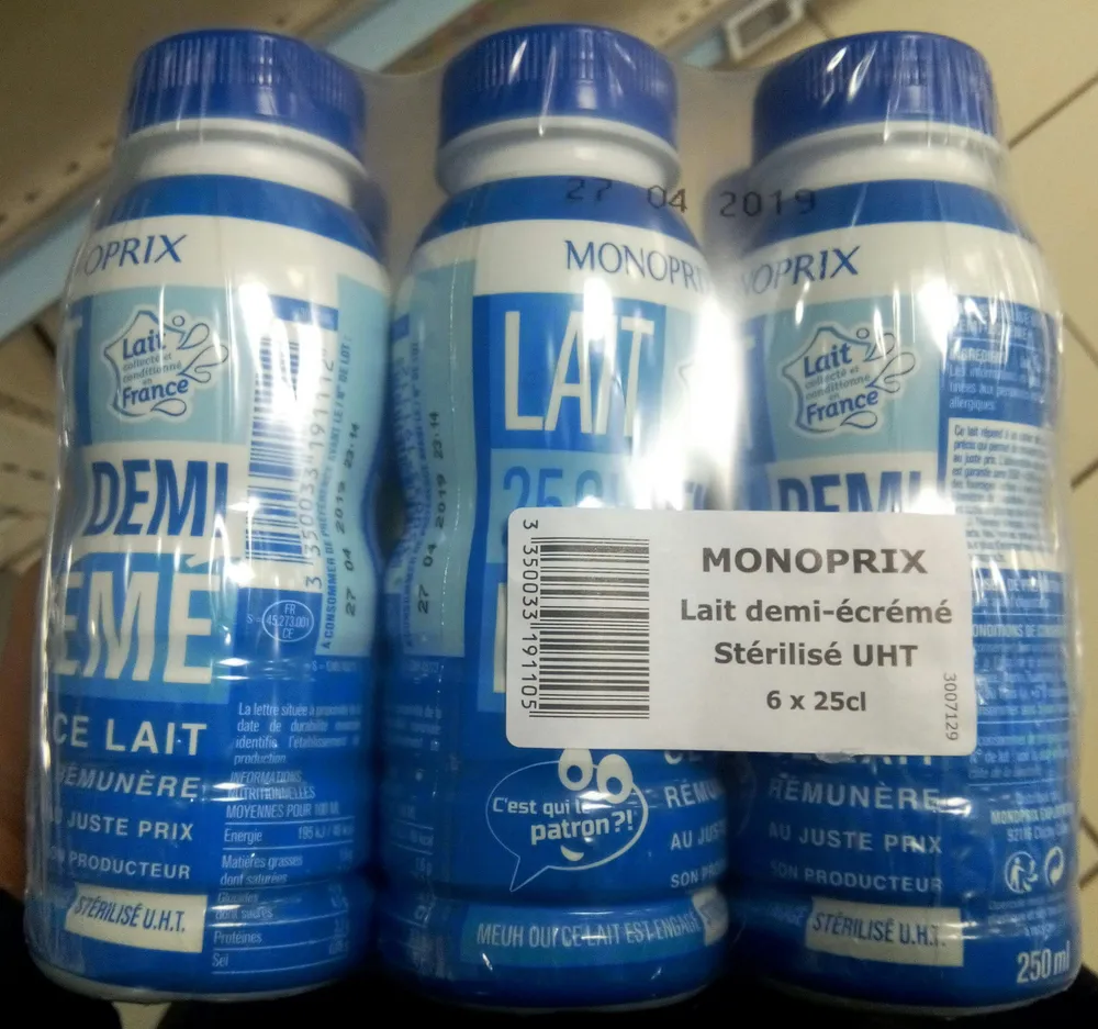Lait demi-écrémé