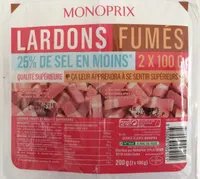 Lardons Fumés (25 % de sel en moins)