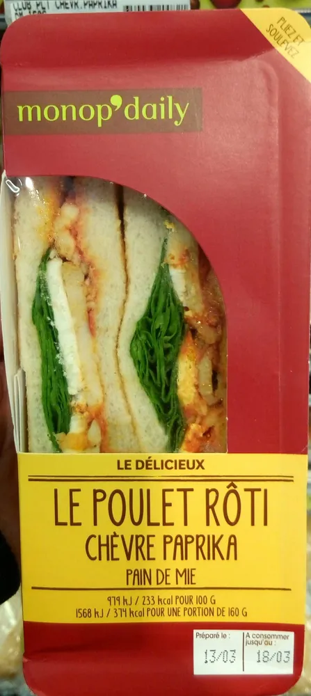 Le Délicieux Poulet rôti Chèvre Paprika