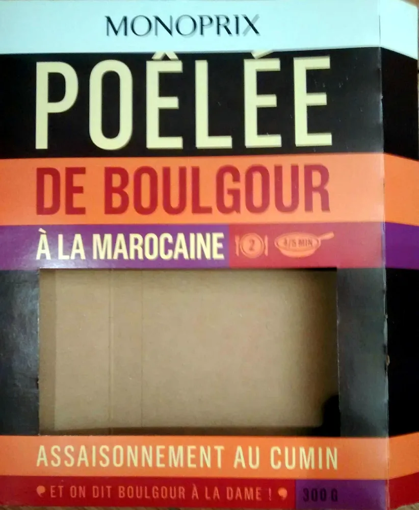 Poêlée de Boulgour à la Marocaine