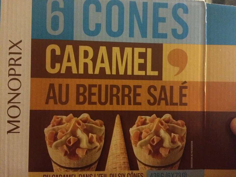 6 Cônes Caramel au Beurre Salé