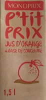 Jus d'orange à base de concentré