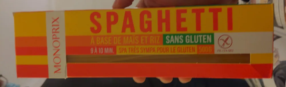 Spaghetti à base de maïs et riz sans gluten