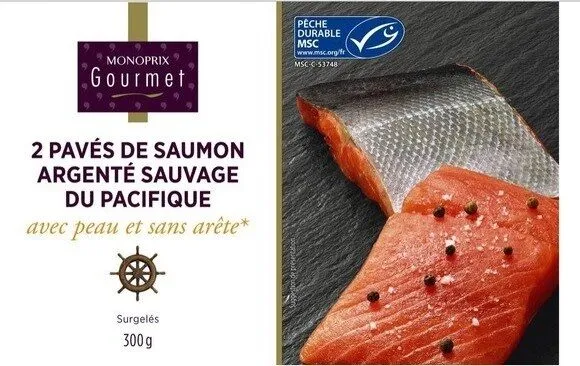 Pavés de saumon argenté sauvage du Pacifique