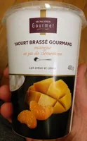 Yaourt brassé gourmand mangue et jus de clémentine