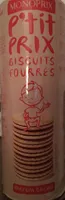 Biscuits fourrés parfum cacao