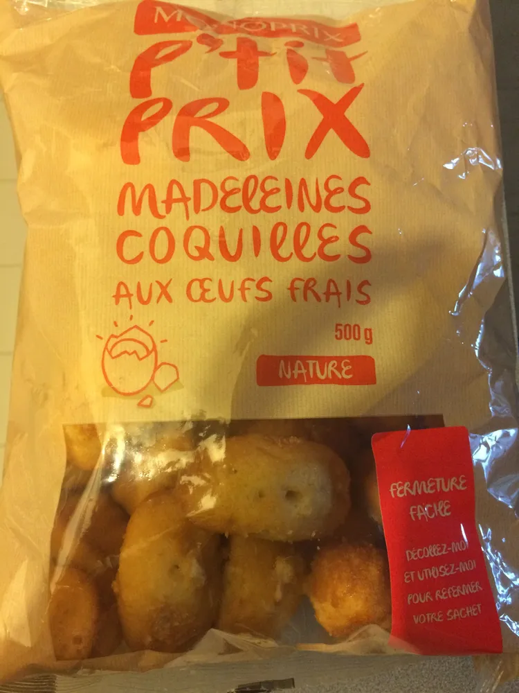 Madeleines Coquilles aux oeufs frais